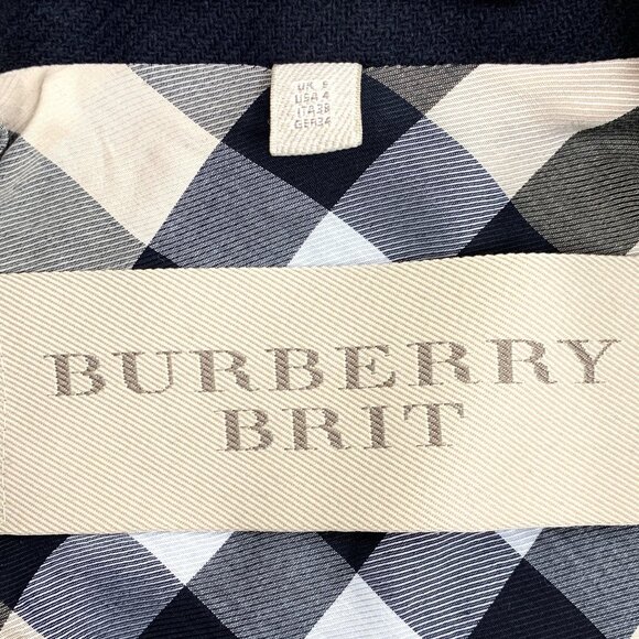 Burberry Black wool double-breasted long-sleeve coat - Picture 5 of 6